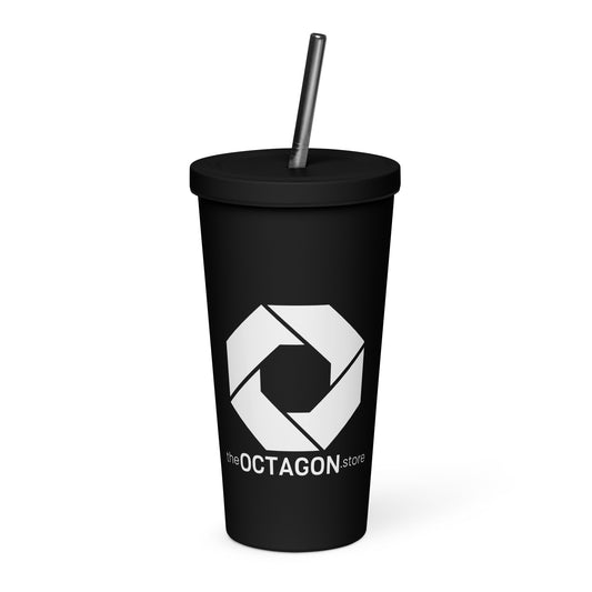 Octagon Tumbler With Straw